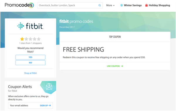 fitbit coupon code 2020