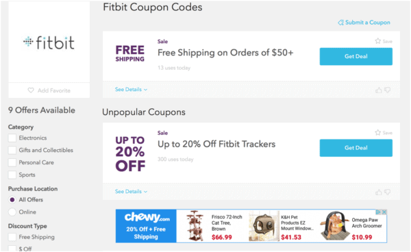 fitbit coupon