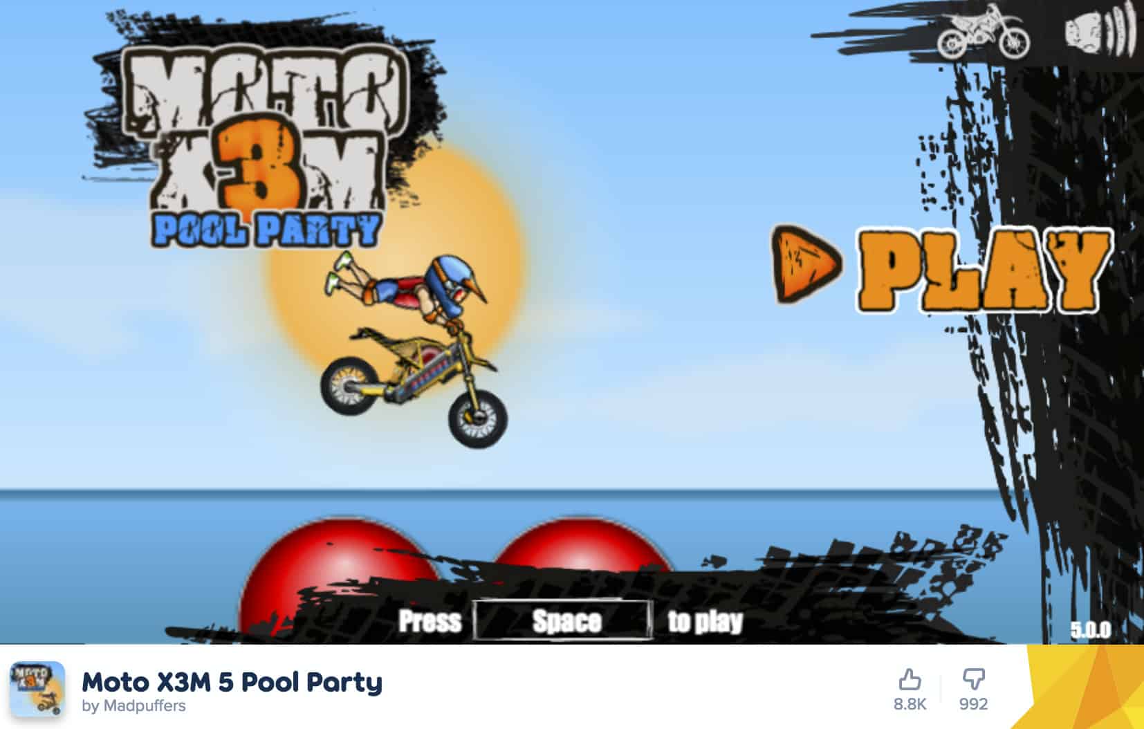 Moto X3M 5: Pool Party - Ultimate Waterlogged Motorcycle Madness