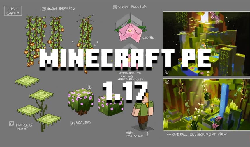 Download Minecraft PE 1.17.40 apk free: Caves & Cliffs