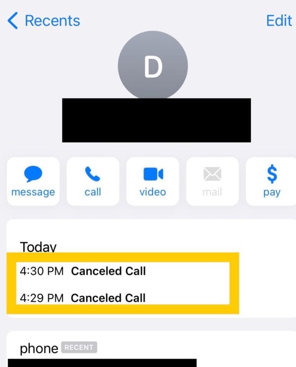 blocked call