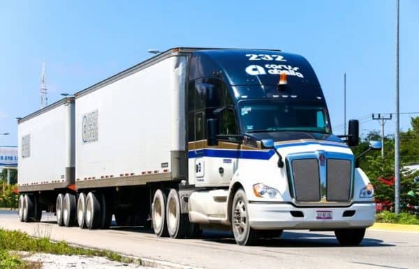 A Semi-Truck with Trailer