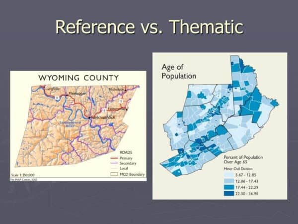 Difference Between Thematic and General Reference Maps