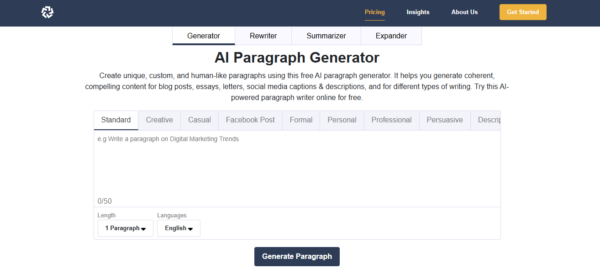 paragraph generator